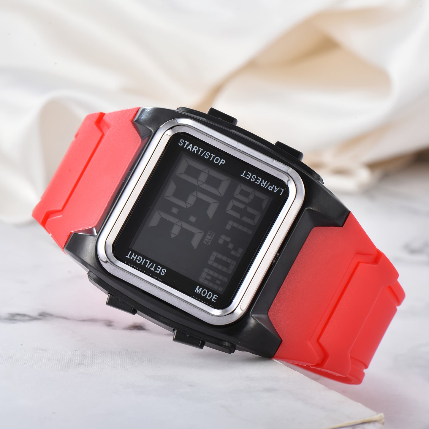 Unisex Square LED Watch with Night Light - Stylish & Functional for Men, Women & Teens