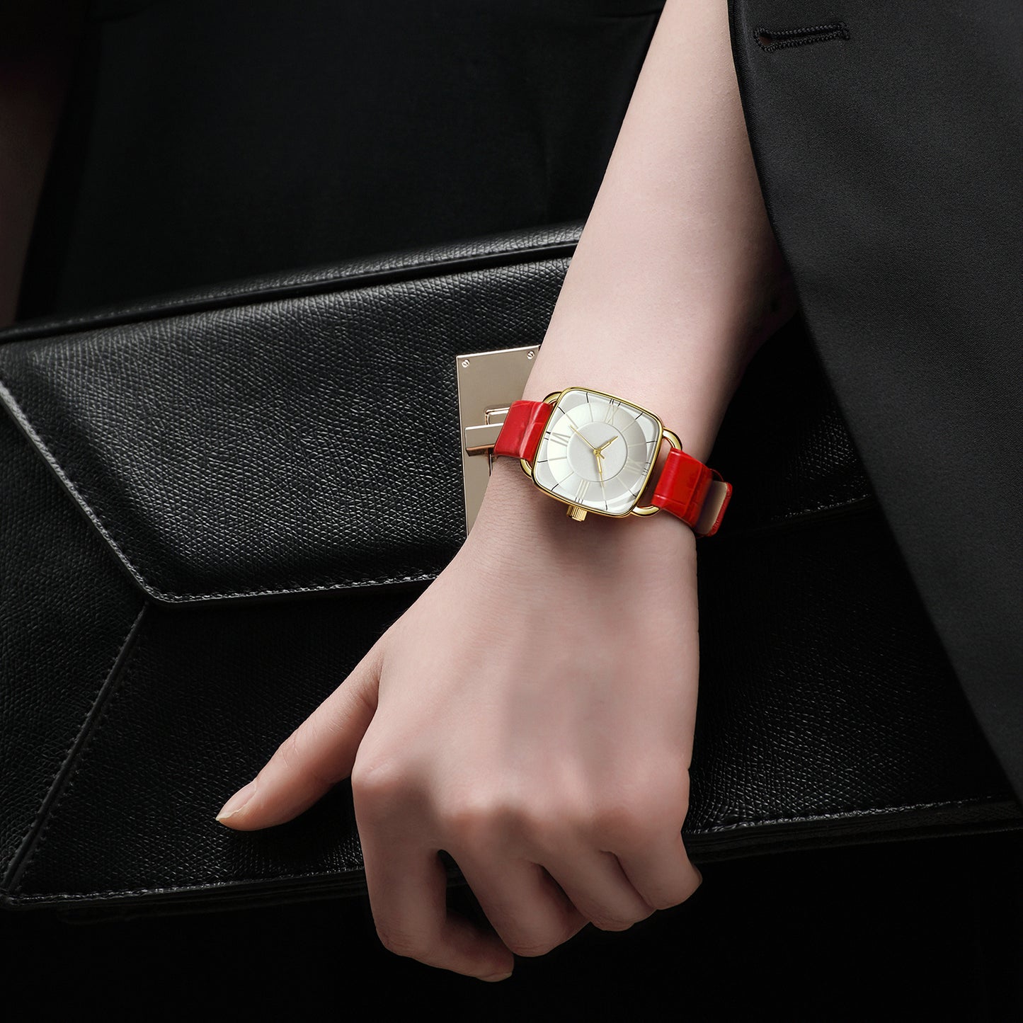 Women'S Quartz Watch with Luminous Dial - Minimalist Round Case, Metal Band, and Black Dial for Casual Wear, Casual Wear Watch | Minimalist Watch | Metallic Watch Band