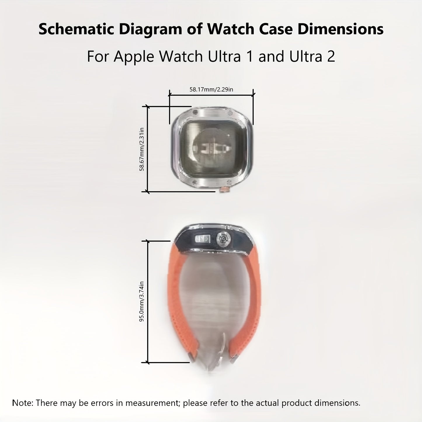 Suitable for Apple Watch Ultra 1 Ultra 2 49mm Fashion and Luxury Watch Modification Protective Case, Durable 316L Stainless Steel Full Coverage Cover with Metal Buckle, Shockproof, Supports Wireless Charging, Stylish Hard Look, Not Waterproof
