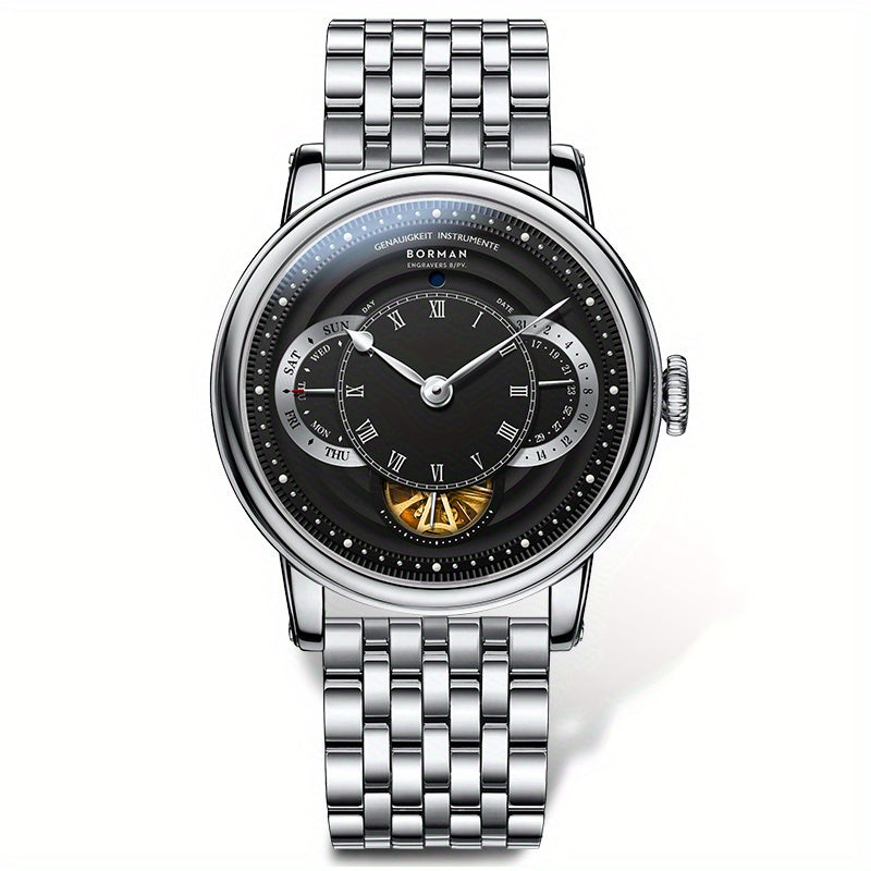 BORMAN New Luxury Wrist Watch Men Automatic Movement Week\u002F Date\u002F Skeleton Display Multifunction Mechanical Watches
