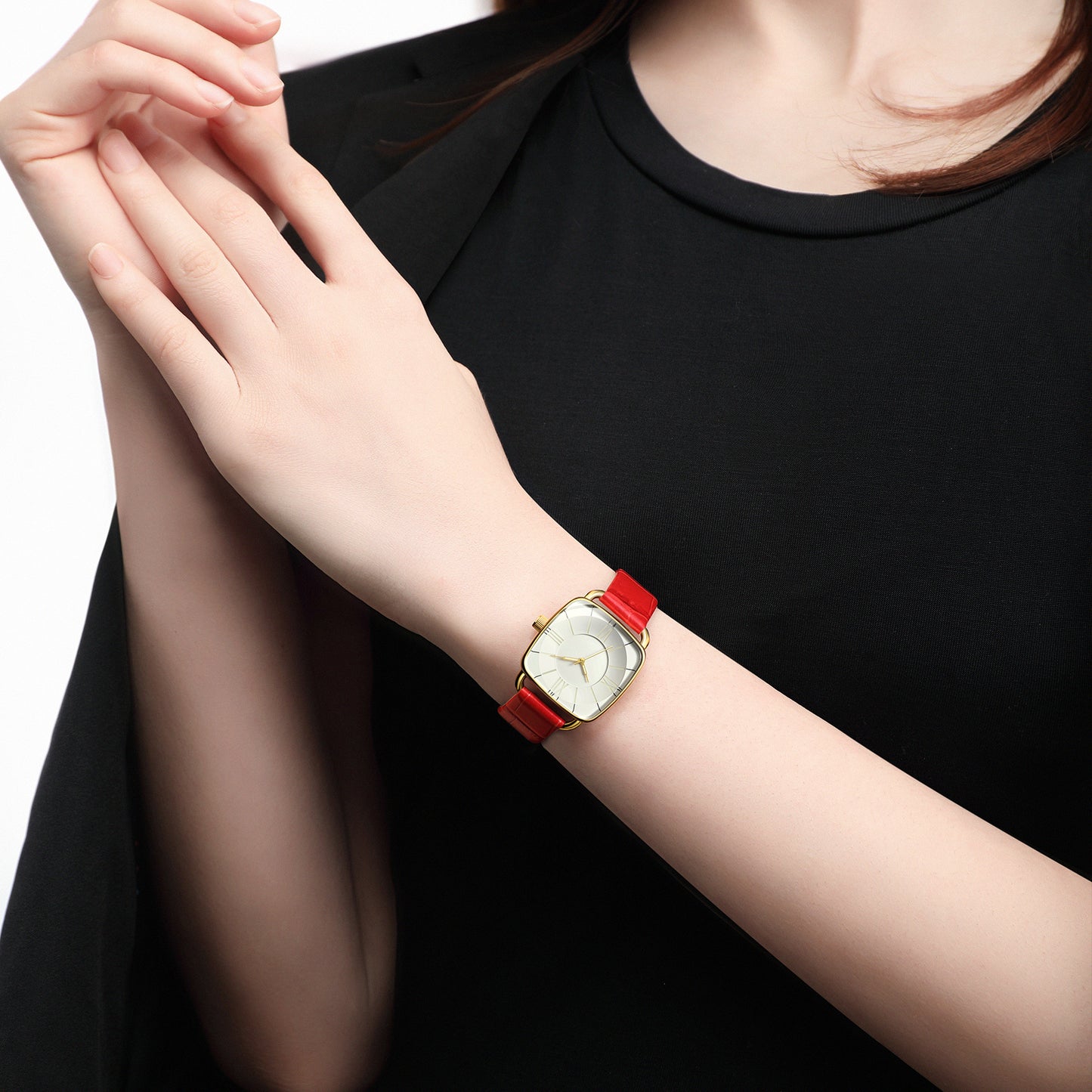 Women'S Quartz Watch with Luminous Dial - Minimalist Round Case, Metal Band, and Black Dial for Casual Wear, Casual Wear Watch | Minimalist Watch | Metallic Watch Band