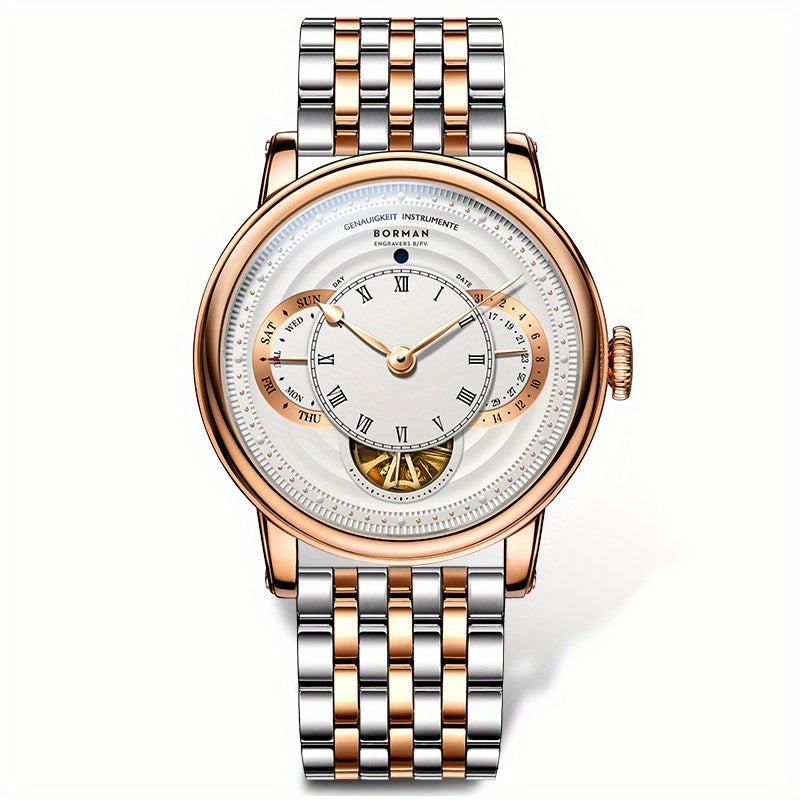 BORMAN New Luxury Wrist Watch Men Automatic Movement Week\u002F Date\u002F Skeleton Display Multifunction Mechanical Watches