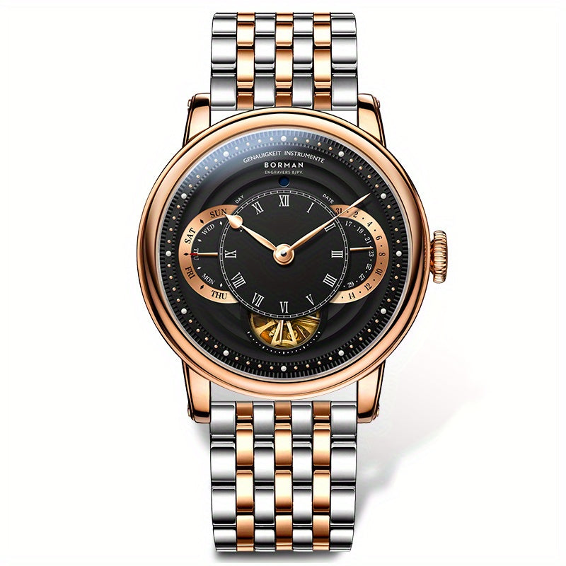 BORMAN New Luxury Wrist Watch Men Automatic Movement Week\u002F Date\u002F Skeleton Display Multifunction Mechanical Watches