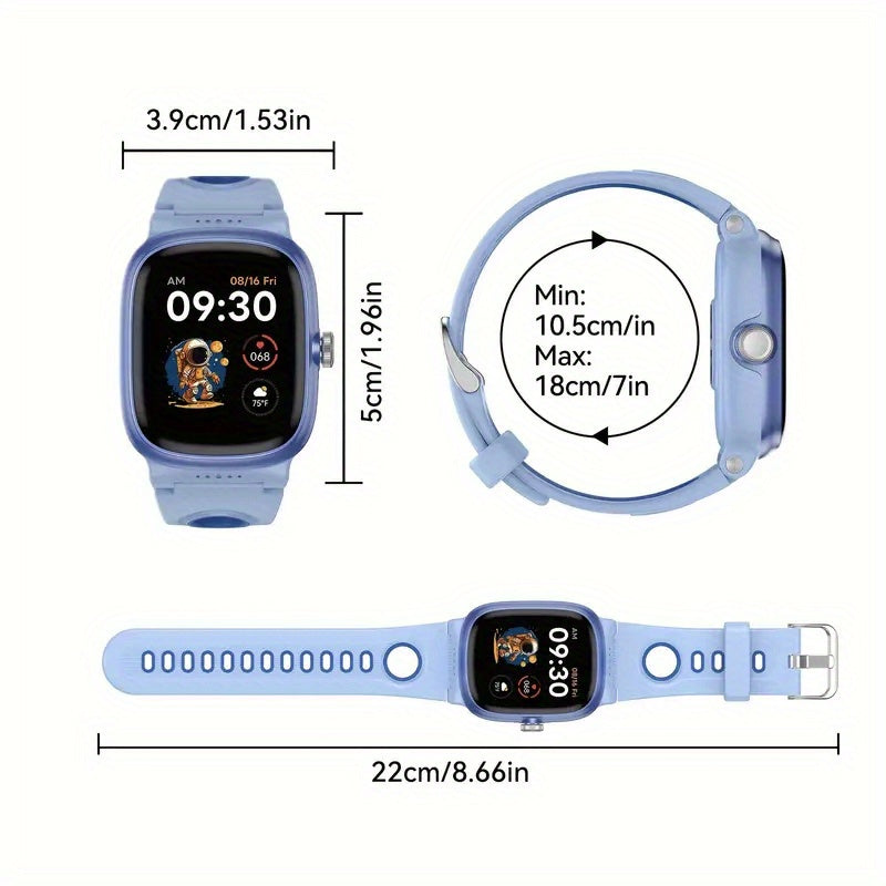 Blue Smart Watch for Youngsters with Sleep Monitor, Step & Calorie Tracker, Wireless Games\u002FAlarm - Fitness Watch for Boys & Girls Ages 4-16, Perfect Birthday Gift, Smart Watch for Girls