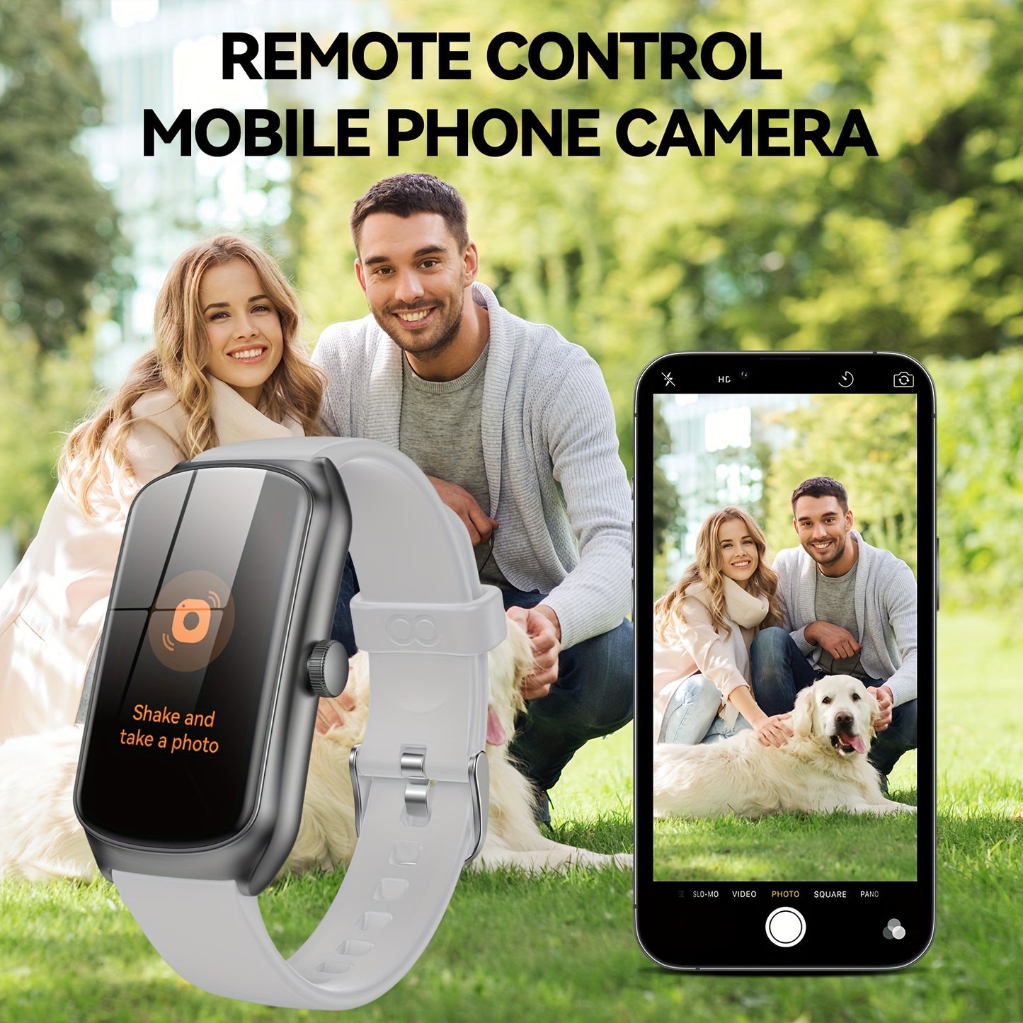 Anyloop New Gray Smart Watch, High Quality Smart Watch, Music Playback Control, Watch Don't Disturb, Outdoor Smart Watch 100+ Sports Modes, Super Long Standby Time