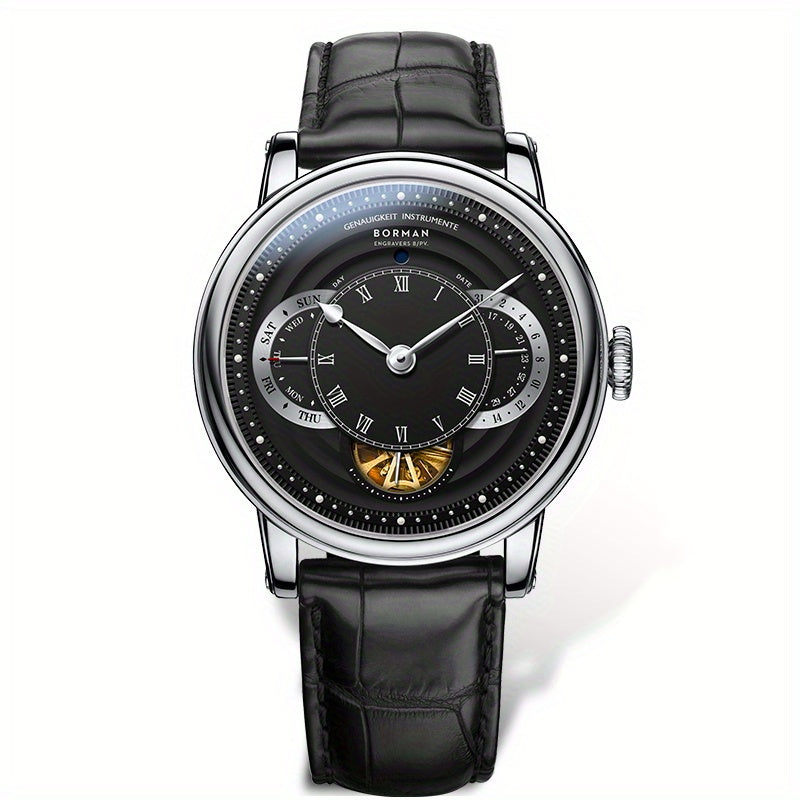 BORMAN New Luxury Wrist Watch Men Automatic Movement Week\u002F Date\u002F Skeleton Display Multifunction Mechanical Watches